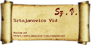 Sztojanovics Vid névjegykártya